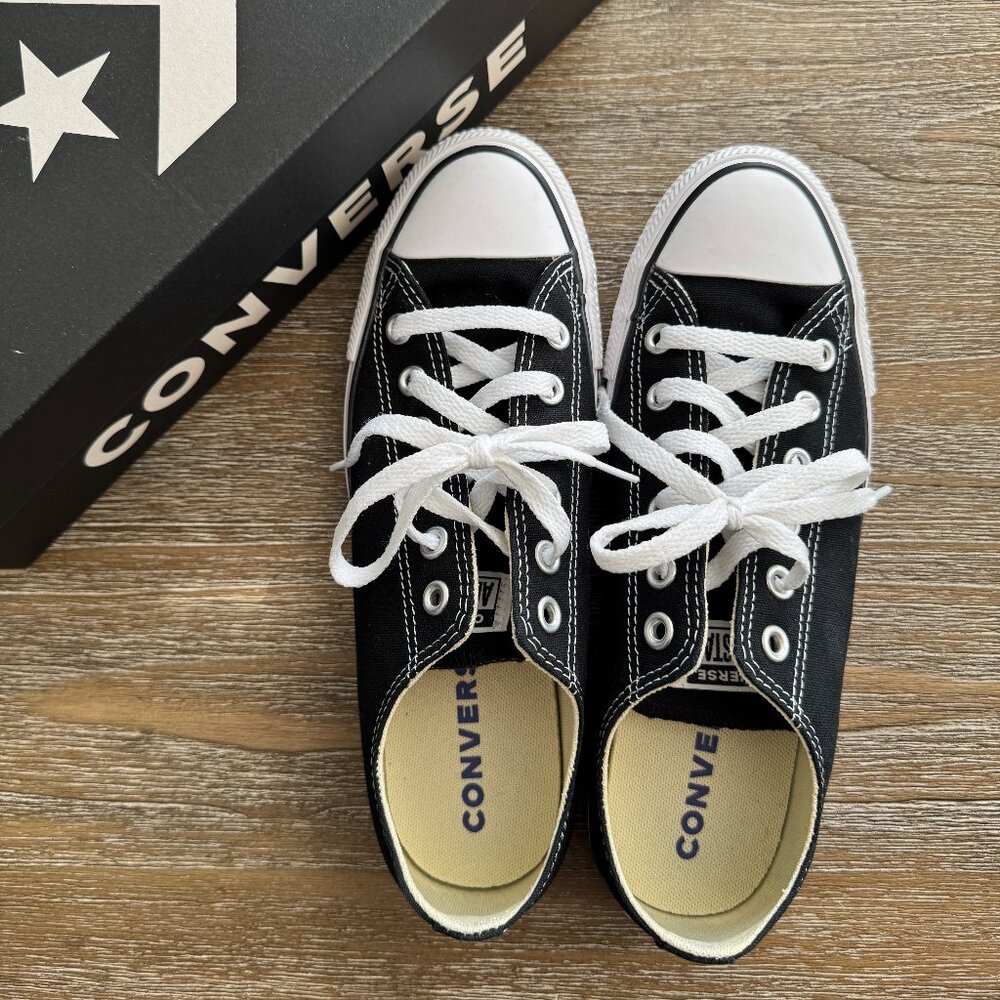 Converse ALL STAR OX Black/ White Unisex  Womens 9.5